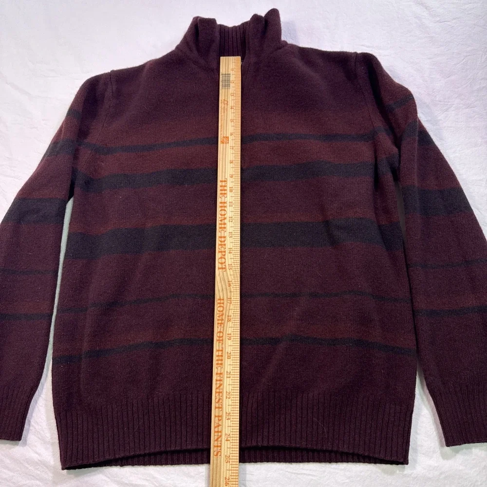 VTG Banana Republic 1/4 Zip Lambswool Cashmere Sweater Men XL Measures L To M